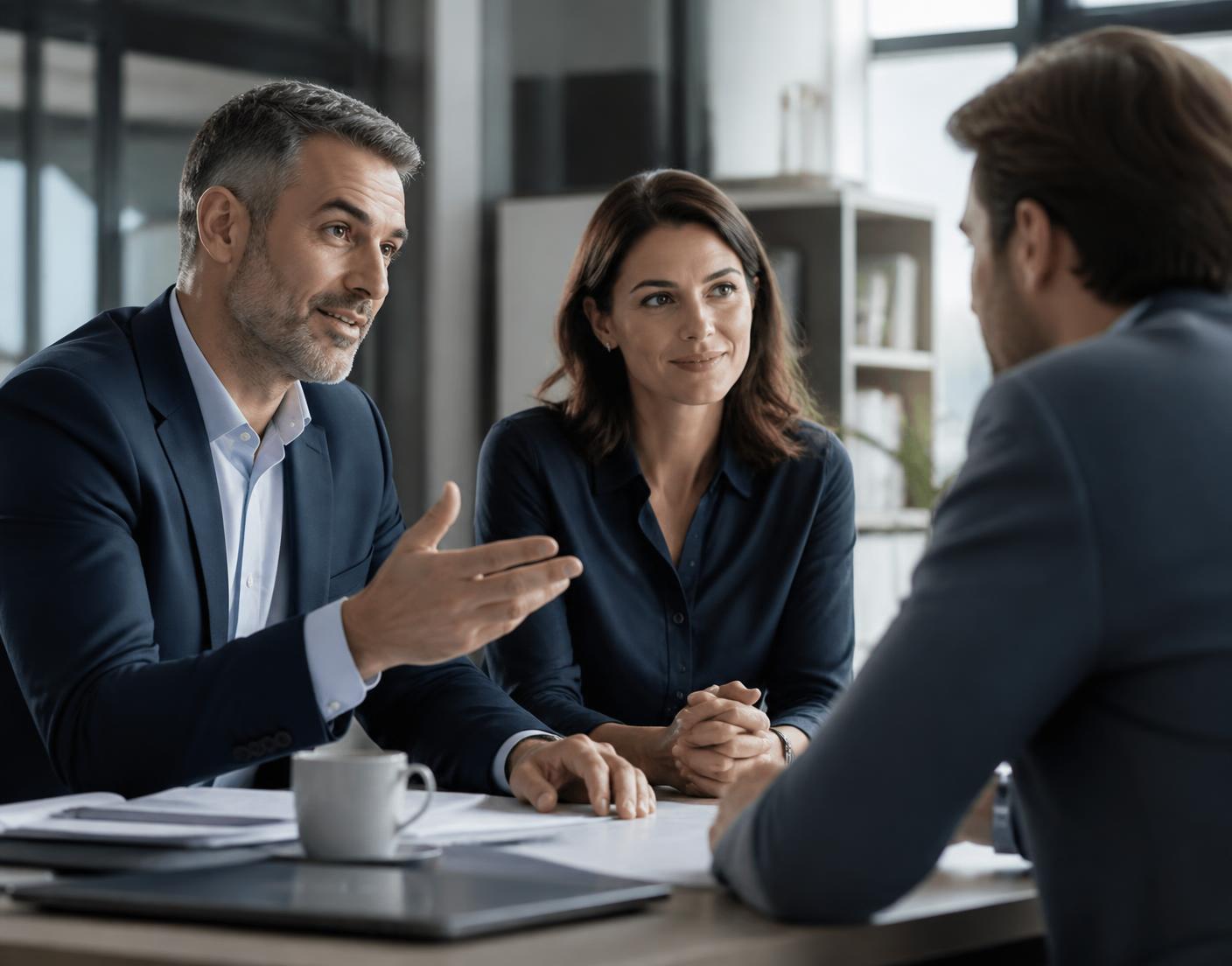 Conseiller de Groupe Impakt en discussion avec un dirigeant de PME